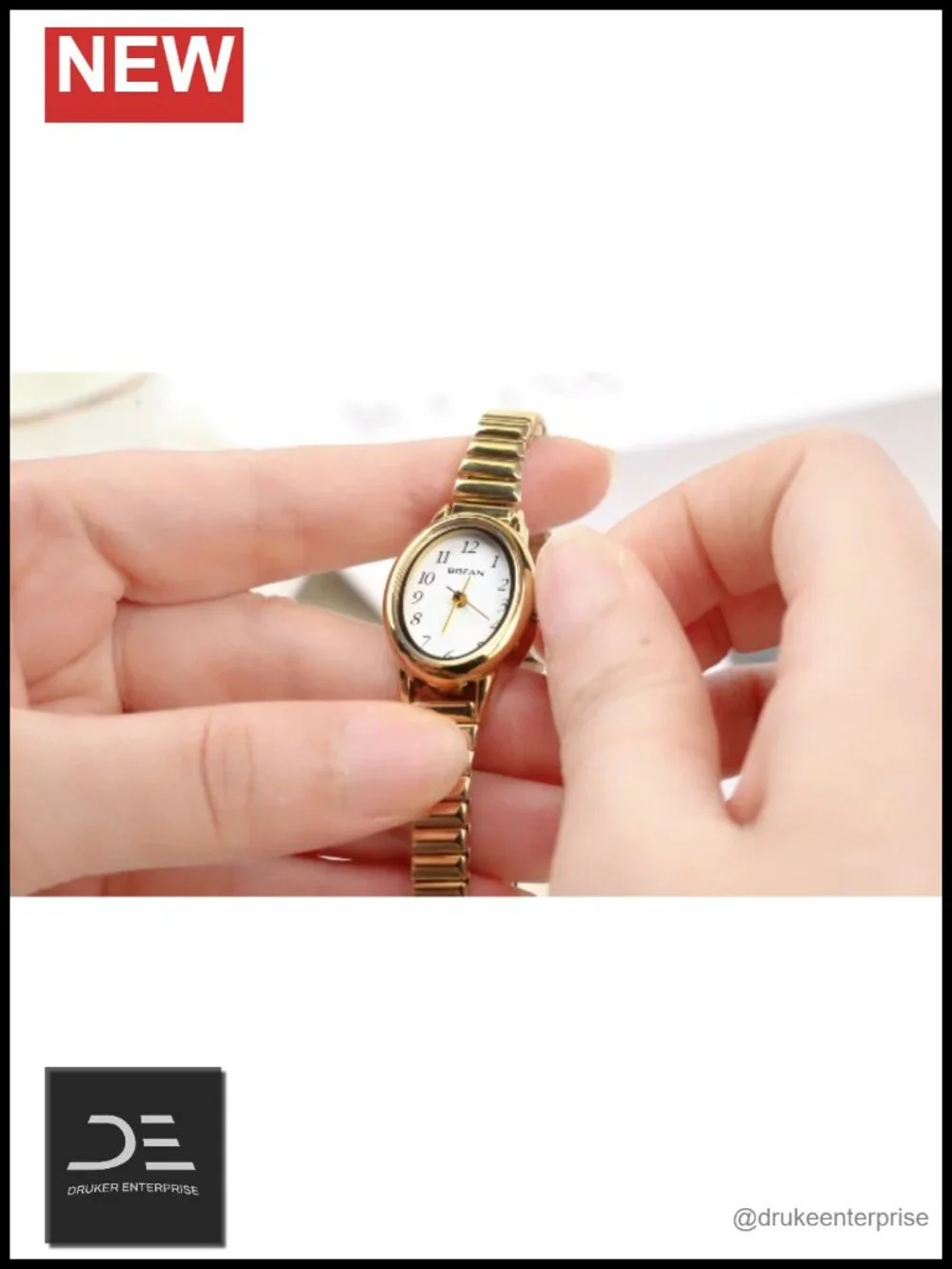 Small Quartz Wrist Watch with Stainless Steel Expansion Band